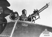 Ross Smith with observer/gunner E.A. Mustard in a Bristol Fighter (photo courtesy of the Australian War Memorial)